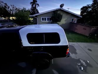 White Truck Camper Shell Topper