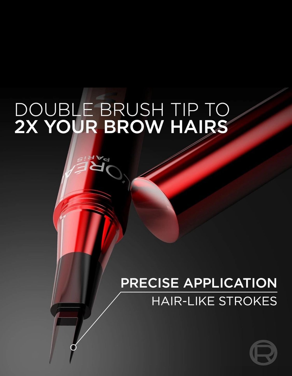 L'Oreal Paris Faux Brow, Hair-Like, Filling Eyebrow Pen with Double-Brush Tip