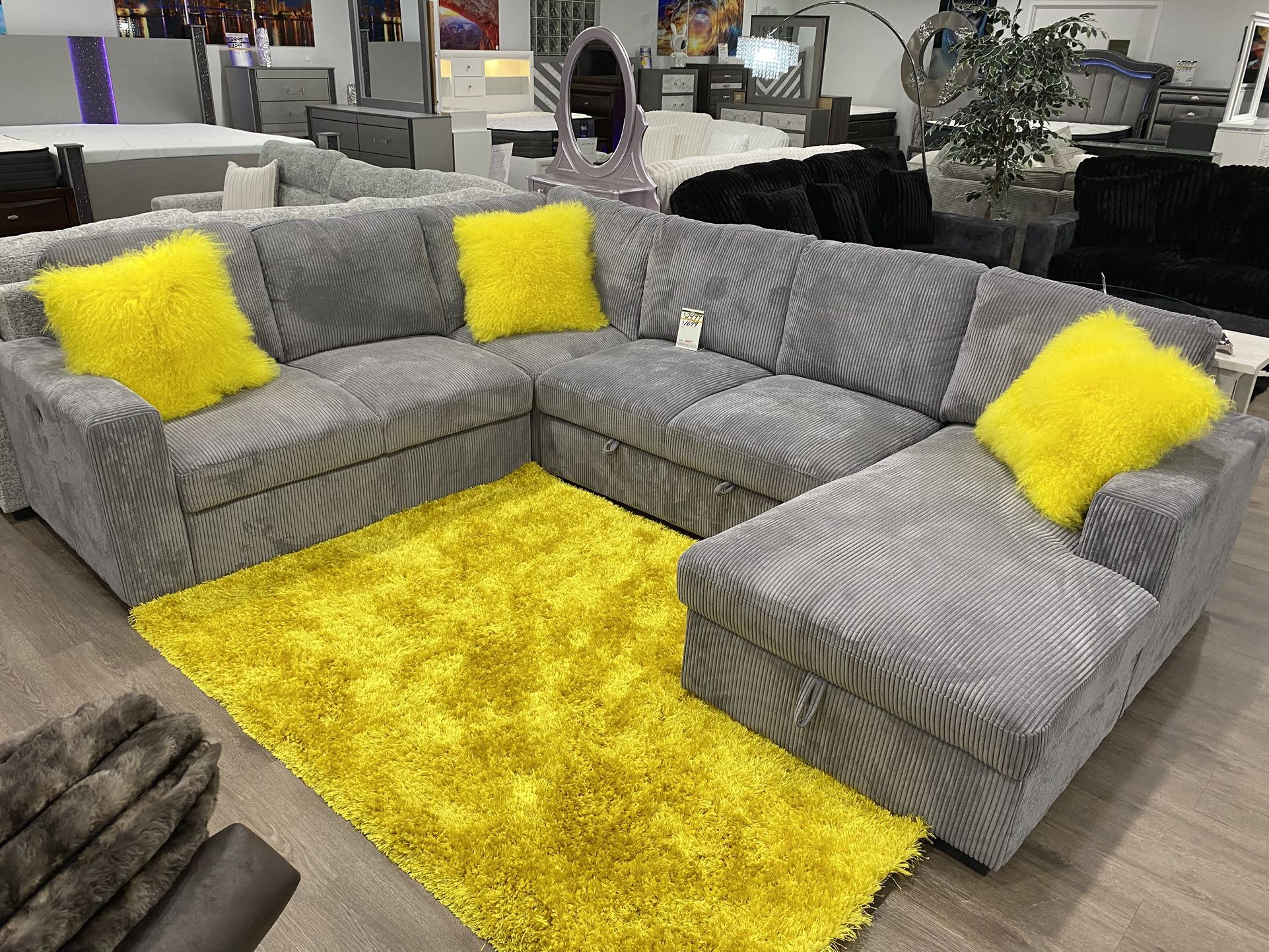 4PC SLEEPER SOFA LIVING ROOM SECTIONAL ON SALE NOW IN STOCK READY FOR DELIVERY OFFER ENDS 11/28/25!!***