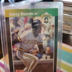 Barry Bonds Error 1989 Donruss No Dot Behind Inc Baseball Card 
