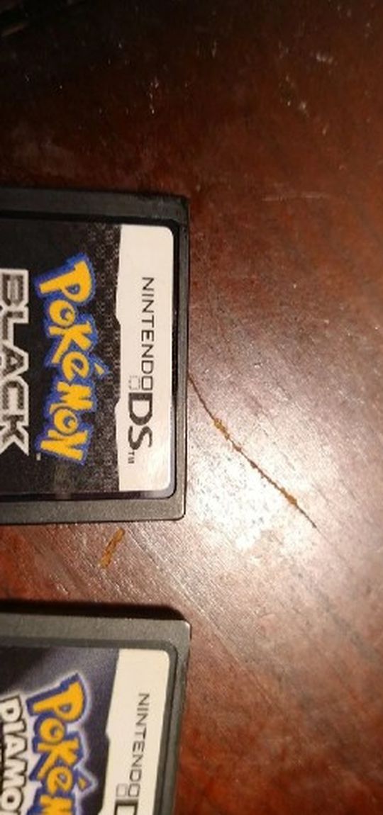 Authentic Pokemon Diamond And Black Nintendo DS Game