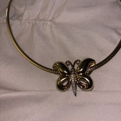 Beautiful 14k Butterfly Pendant With Diamonds  Listing Is ONLY For Pendant