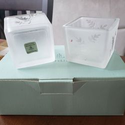 Partylite square pair tealight holders P7235