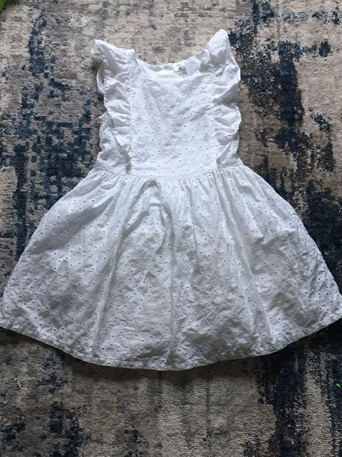 Carter’s Girl Toddler White Flower Girl Wedding  Dress 