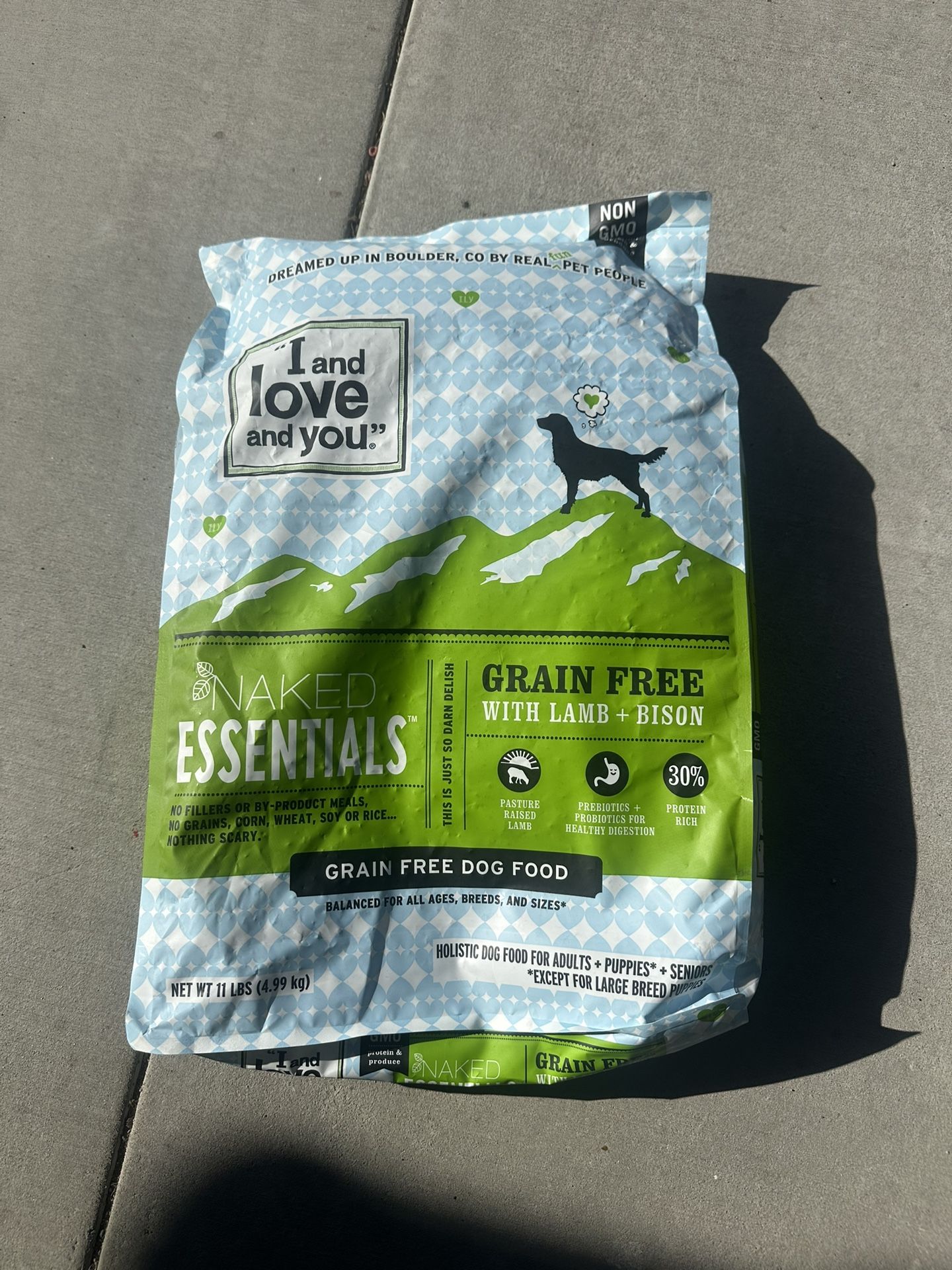 Dog food kibble Sealed Bag