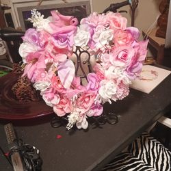 Beautiful Handmade Floral Heart Wreath