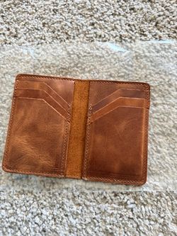 Brown Leather Bifold Card Wallet