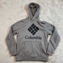 Columbia Mens Pullover Hoodie Large Gray/Black