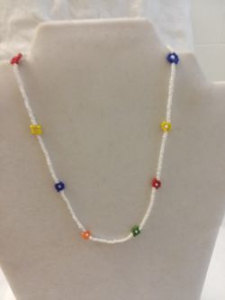 Beaded flower necklace