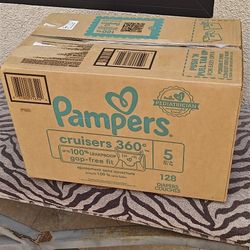 Pampers Cruisers Size 5 Disposable Baby Diapers 128 Count