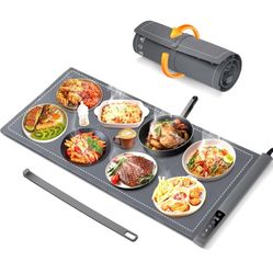 Warming Mat For Food Extra Large- 36"x16" Electric Warming Trays for Buffets Party, Food Warmers For Thanksgiving, Christmas House Warming Gift, Porta