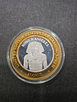 Luxor Casino King Rameses $10 Limited Edition Gaming Token