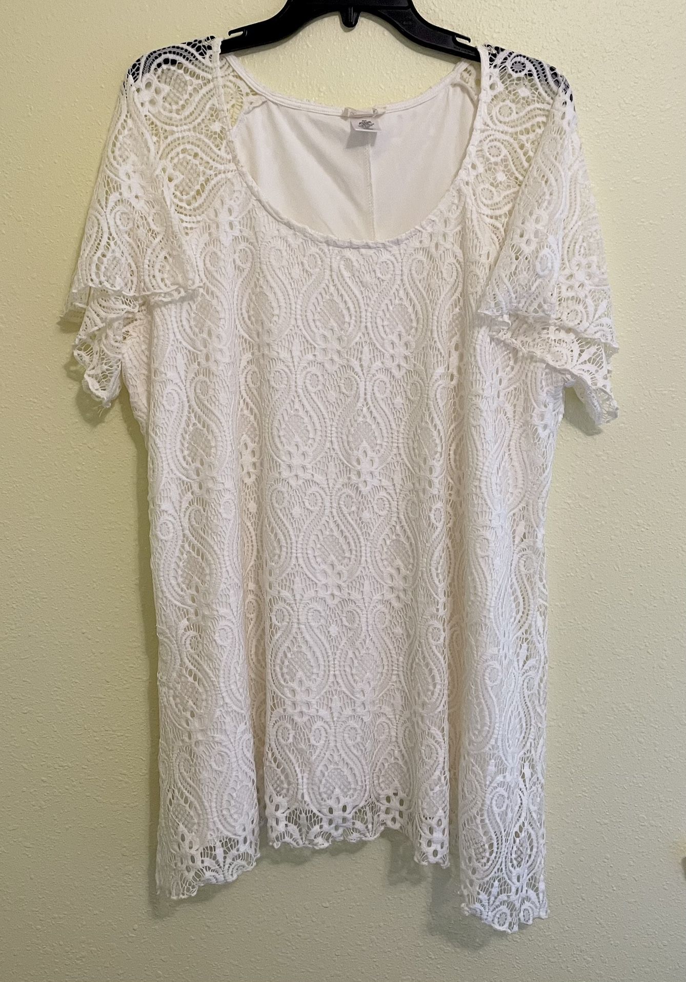 Beautiful Ivory Lace Top by Brittany Black
