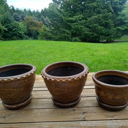 3 Flower Pots From Molbak's 