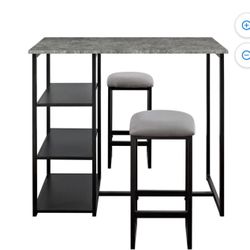 Mainstays Dining Table And 2 Stools 