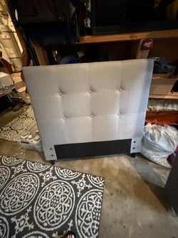 Twin -Upholstered Headboard and Box Frame