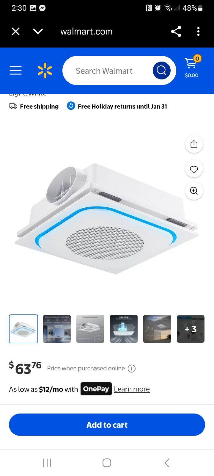 150 cfm bathroom ventilation fan with relax light