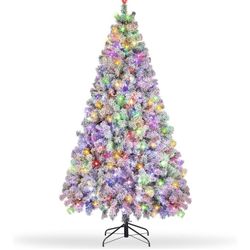 6ft Prelit Snow Flocked Christmas Tree