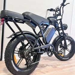New Adult Electric Bike 1500W Peak,32mph, 15AH Battery, Removable Dual Seat, 20in Tires