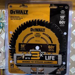 DEWALT Large Saw Blades 10-in 60-Tooth Fine Finish Tungsten Carbide-tipped Steel Miter/Table Saw Blade