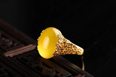 S925 Sterling Silver gold plated Ring