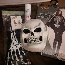 Womens Spirit Halloween Skeleton Costume One Size & XL Thumbnail