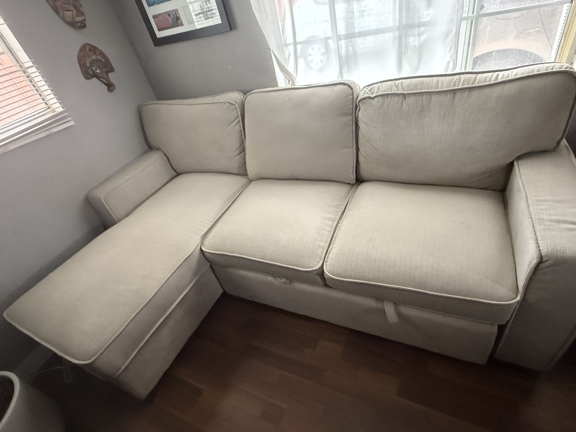 Grey Sectional Sleeper Sofa With Storage