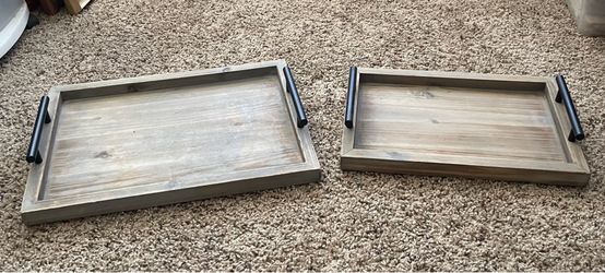 Wooden serving trays