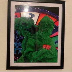 Custom nightmare before Christmas Oogie boogie art on black frame