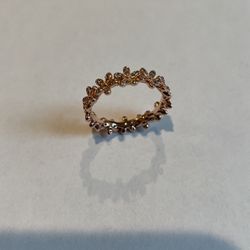 Pandora Daisy Flower Ring 8.5 Rose Gold Plated