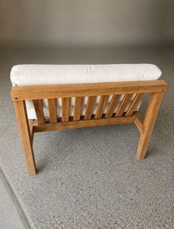 Free outdoor teak bench