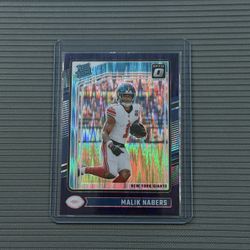 Malik Nabers Purple Velocity Rookie Card