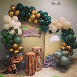 Dino theme Birthday Balloon Garland