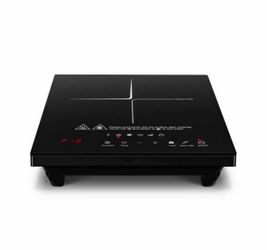 11 in. Single Induction Cooktop with Safety Lock, 4H Timer, Electric Induction Glass Top Hob for Boil, Stir-Fry, Black