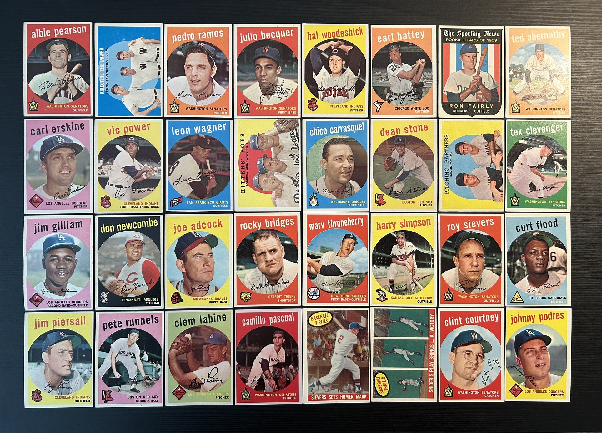 1959 Topps Baseball Lot - Duke Snider, Drysdale, Flood, Etc..