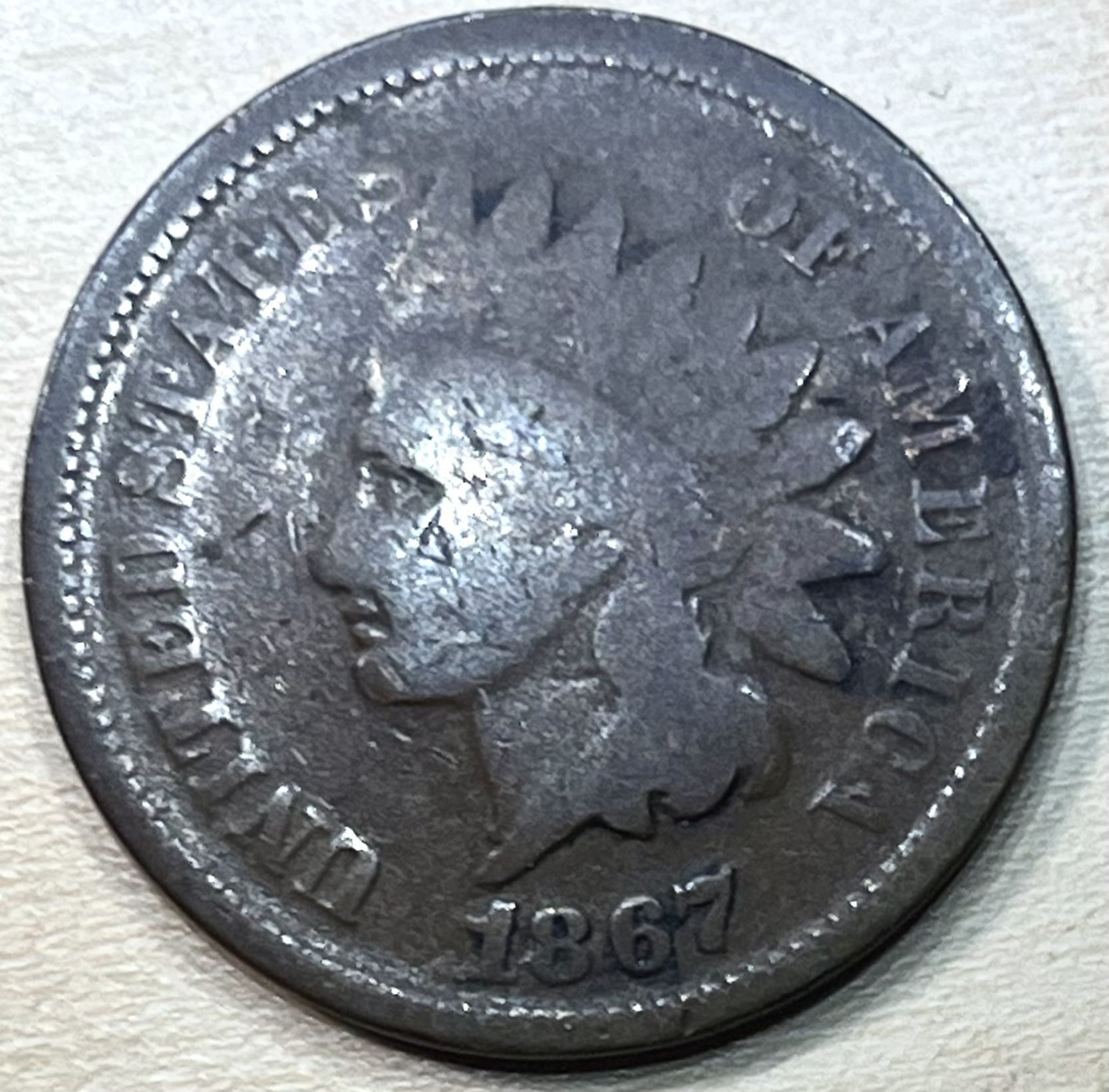 1867 Indian Head Cent