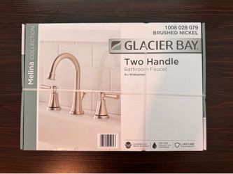 Glacier Bay Melina 8in.Widespread 2-Handle Bathroom Faucet Brushed Nickel NEW