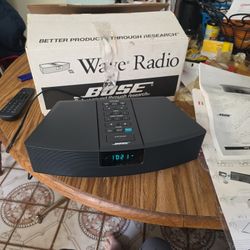 Bose Wave Radio AM FM Stereo Digital Alarm Clock Bundled Remote AWR1-1W nwe with box