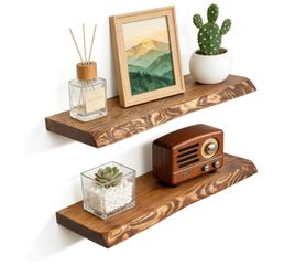 New!✨ 24x8 Finnish spruce live edge floating shelves set of 2. Retails for $95