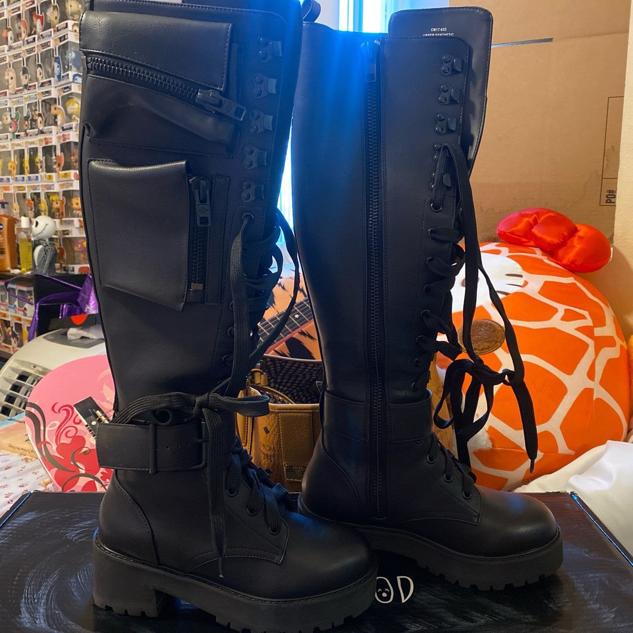 Obsidian pocket combat boots best sale