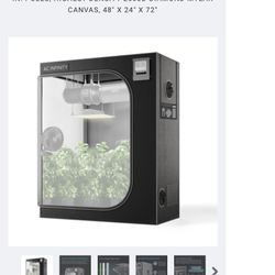 CLOUDLAB 642, Advance Grow Tent 4x2, Thickest 1 In. Poles, Highest Density 2000D Diamond Mylar Canvas, 48" x 24" x 72"