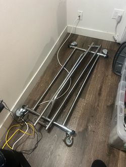 Mobile Clothing Rack used by Weezer