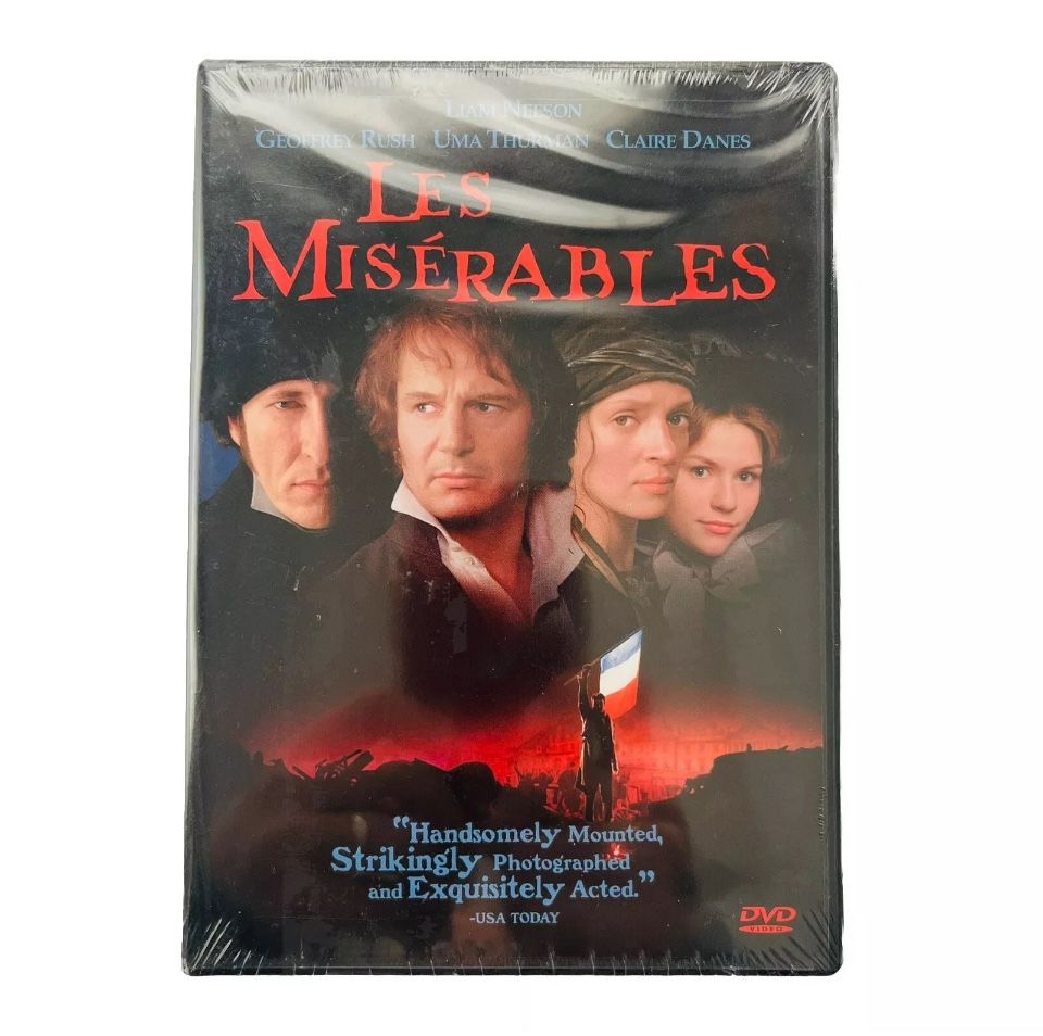 Les Miserables 1998 Movie DVD Starring Liam Neeson And Uma Thurman Brand New