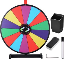 24" Prize Wheel Tabletop Floor Stand 14-Slot - Spin The Wheel Game