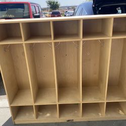 Kids storage shelf lockers