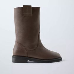 Zara Leather Chelsea Boots Size 34 & 35 (little Kids)
