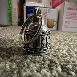 Supreme Bravo Bell Keychain FW23 'Silver' 