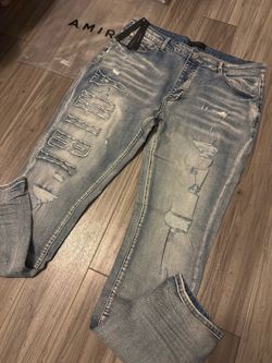 Amiri Patched Denim Jeans (38)