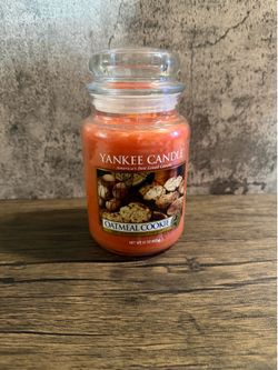Yankee Candle Oatmeal Cookie Large 22oz Jar white label rare Retired