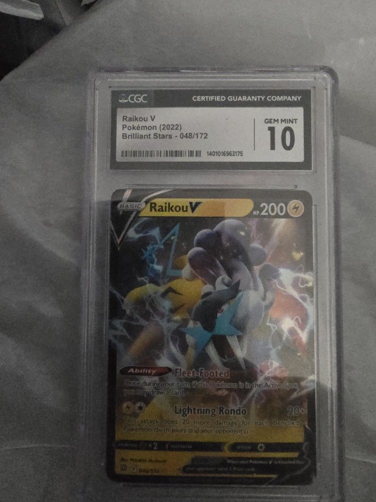 raikou v pokemon card 2023 Pokemon Sword And Shield Crown Zenith Gg41 Full Art/raikou V PSA 10 Graded Card
